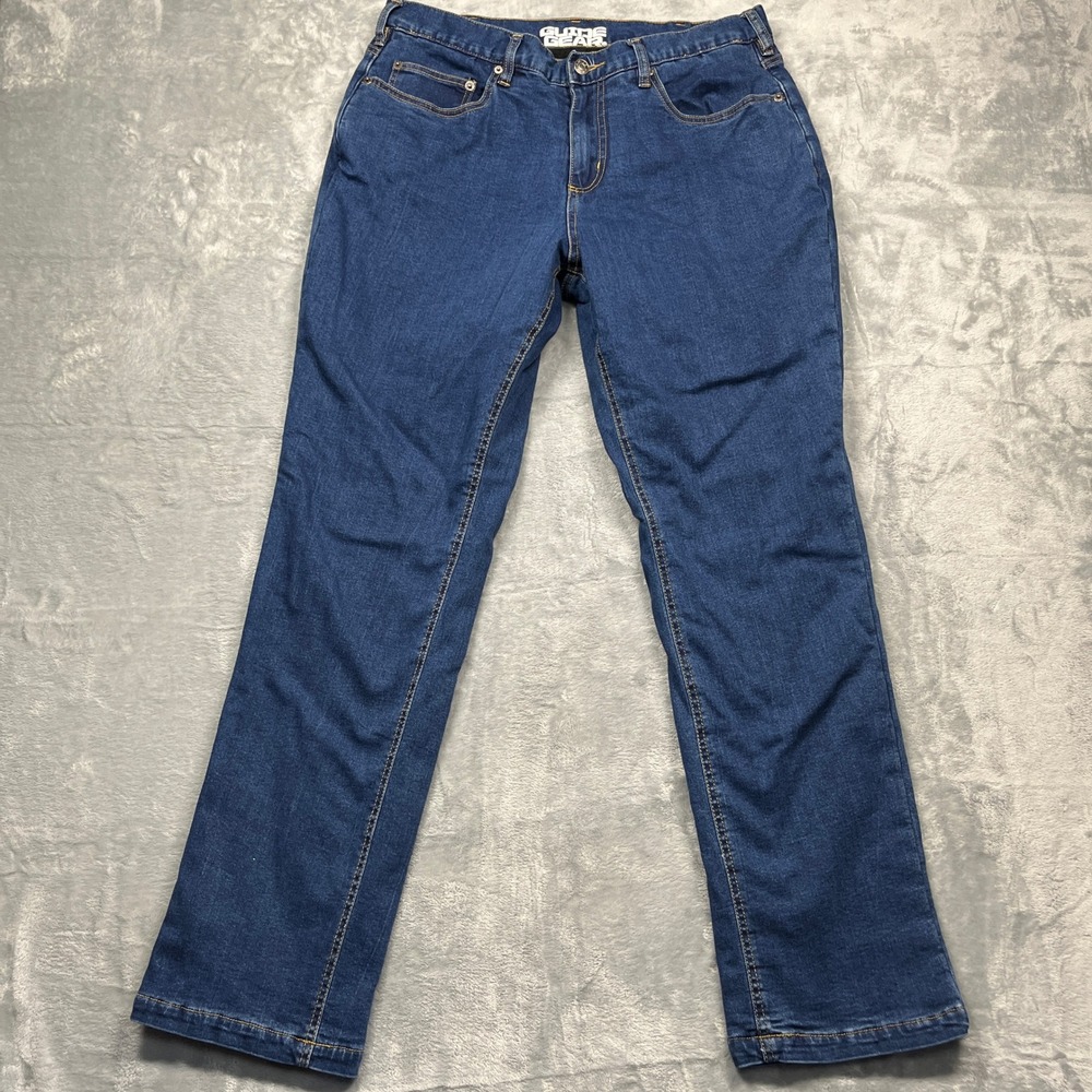 Guide Gear Fleece Lined Jeans Women Blue Straight Leg Thermal Stretch Denim 12